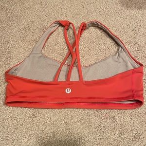 Burnt orange Lululemon sports bar